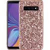 Samsung Galaxy S10 Plus Backcover - Roze - Glitters - Hard PC Hoesje