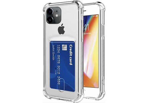 Apple iPhone 11 Card Back cover | Transparant | Soft TPU | Shockproof | Pasjeshouder | Wallet