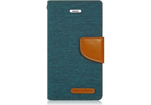 Apple iPhone SE 2020 Denim Bookcase - Groen - Spijkerstof - Portemonnee hoesje