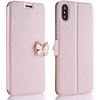 Apple iPhone XR Bookcase - Roze - Vlinders - Portemonnee Hoesje - Pasjeshouder