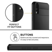 Huawei P20 Pro Backcover | Zwart | Pasjeshouder | TPU - Hard PC