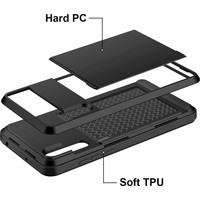 Huawei P20 Pro Backcover | Zwart | Pasjeshouder | TPU - Hard PC