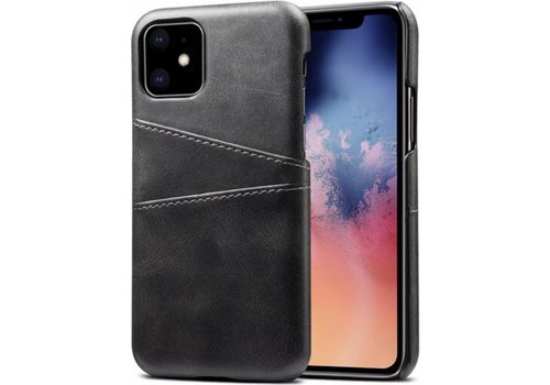 Luxe Back cover voor Apple iPhone 11 | Zwart | PU Leren Pasjeshouder