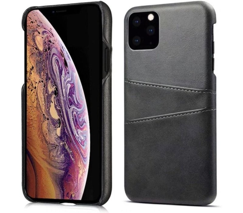 Luxe Back cover voor Apple iPhone 11 | Zwart | PU Leren Pasjeshouder