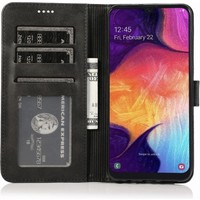 Samsung Galaxy A50 Leren Bookcase - Zwart - Portemonnee Hoesje