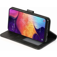 Samsung Galaxy A50 Leren Bookcase - Zwart - Portemonnee Hoesje