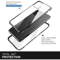 Apple iPhone 11 360 Backcover - Transparant Gehard Glas - Voor en achterkant