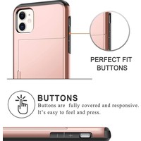 Apple iPhone 11 Backcover | Roze | Pasjeshouder | TPU - Hard PC