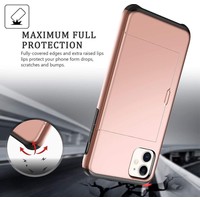 Apple iPhone 11 Backcover | Roze | Pasjeshouder | TPU - Hard PC