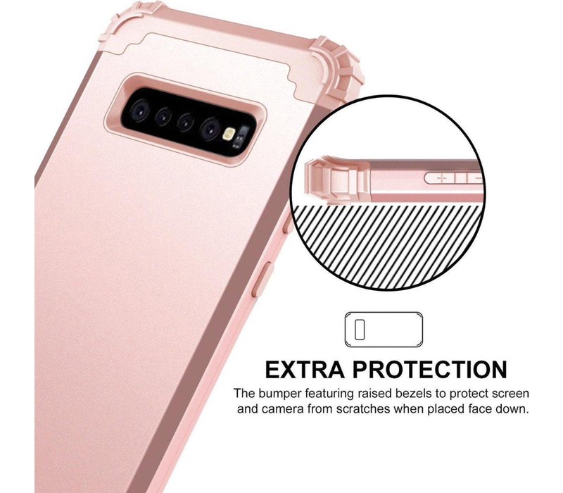 Samsung Galaxy S10 Armor Backcover - Roze - Shockproof