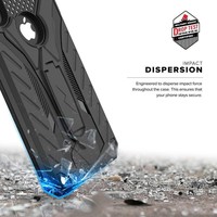 Apple iPhone XR Backcover - Zwart - Armor Shockproof - met Kickstand