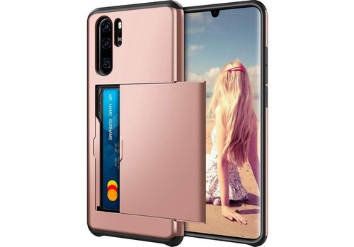 Huawei P30 Pro Backcover | Roze | Pasjeshouder | TPU - Hard PC