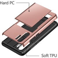 Huawei P30 Pro Backcover | Roze | Pasjeshouder | TPU - Hard PC