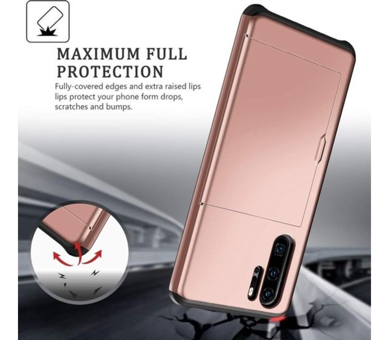 Huawei P30 Pro Backcover | Roze | Pasjeshouder | TPU - Hard PC