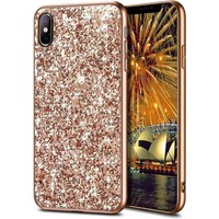 Apple iPhone XR Backcover - Roze - Glitter - Bling Bling Glamour