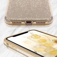 Apple iPhone XR Backcover - Goud - Glitter Bling Bling - TPU case