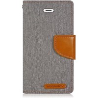 Apple iPhone SE 2020 Denim Bookcase - Grijs - Spijkerstof - Portemonnee hoesje