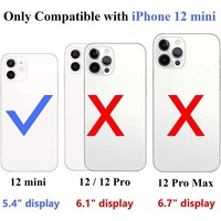 Apple iPhone 12 Mini  Magnetische Backcover - Zwart - TPU - voor Autohouder