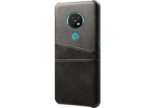 Nokia 7.2 Card Case | Zwart | PU Leren Back Cover | Wallet | Pasjeshouder