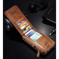 Luxueus Lederen Portemonnee Hoesje | iPhone 7 8 | Bruin | Incl. Uitneembare hoes | Original Floveme
