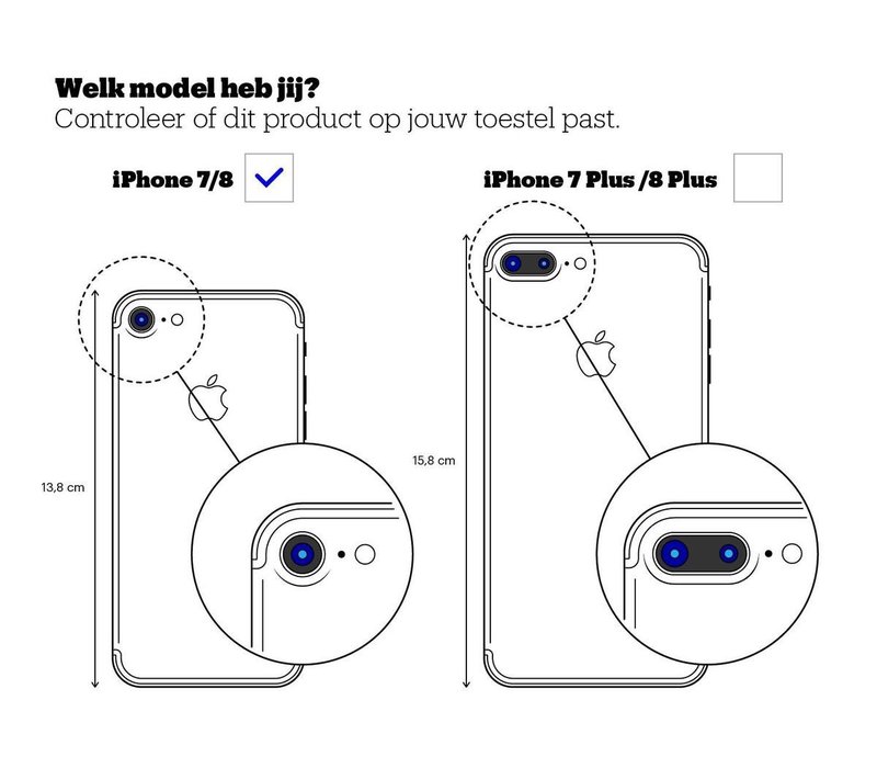 Luxueus Lederen Portemonnee Hoesje | iPhone 7 8 | Bruin | Incl. Uitneembare hoes | Original Floveme