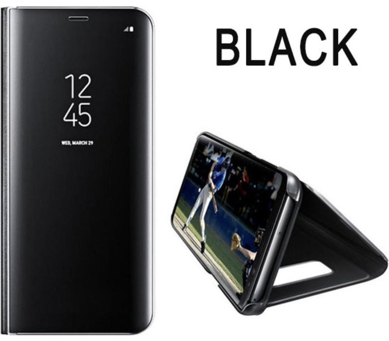 Clear view standing cover - zwart - voor Samsung Galaxy S8 Plus - book case - flip cover hoesje
