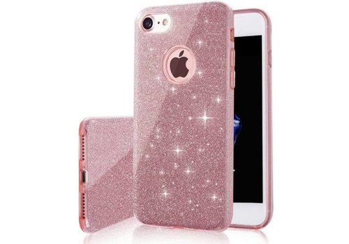 Luxueuze Glitter Hoesje - iPhone 6 6S - Roze - Bling Bling cover - TPU case