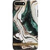 Luxe Chic Marmer Back Cover voor Apple iPhone 7 Plus - iPhone 8 Plus Case - Groen - Goud - Soft TPU Zacht Hoesje