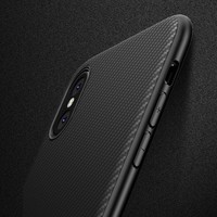 Apple iPhone X / XS Carbon Backcover - Zwart - TPU