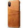 Luxe Cardslot Card Case voor Apple iPhone X | iPhone XS | Hoesje | Hoogwaardige PU Leren Back Cover | Wallet | Pasjeshouder | Bruin