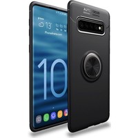 Luxe Extreem Stevige Armor Hoesje voor Samsung Galaxy S10 - Shockproof Case - Cover Zwart - Magneet - Magnetisch voor autohouder - met Kickstand - Auto Focus