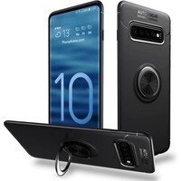 Luxe Extreem Stevige Armor Hoesje voor Samsung Galaxy S10 - Shockproof Case - Cover Zwart - Magneet - Magnetisch voor autohouder - met Kickstand - Auto Focus