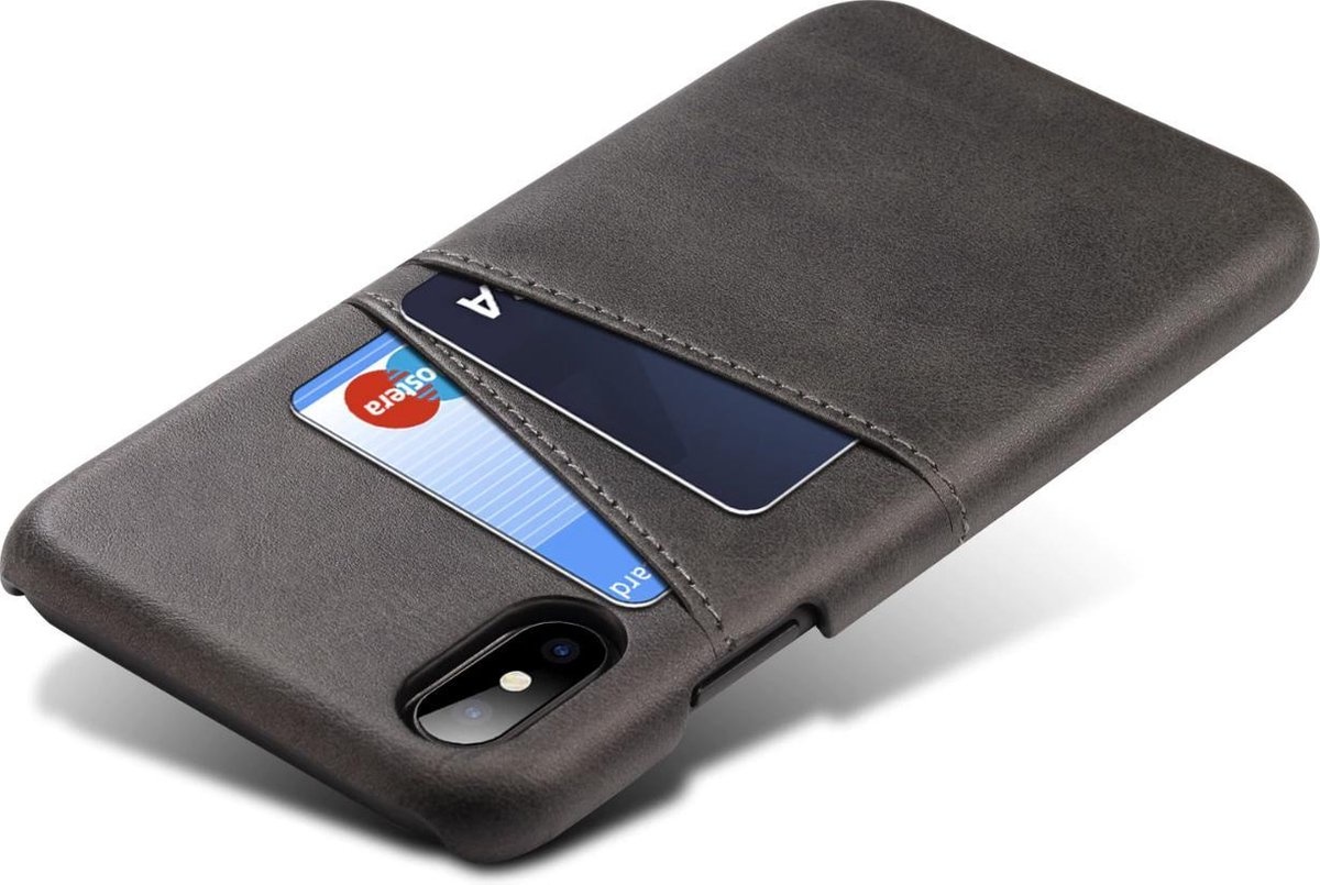 het doel chatten reinigen Luxe Cardslot Card Case voor Apple iPhone X | iPhone XS | Hoesje |  Hoogwaardige PU Leren Back Cover | Pasjeshouder | Zwart - YPCd