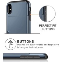 Apple iPhone X - XS Backcover | Donkerblauw | Pasjeshouder | TPU - Hard PC