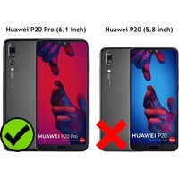 Luxe Marmer Case voor Huawei P20 PRO hoesje - wit - zwart - back cover - soft TPU zacht