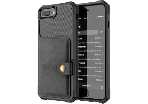 3 in 1 Luxe Xtreme Stevige Shockproof Backcover - Apple iPhone 7 Plus - iPhone 8 Plus - Zwart