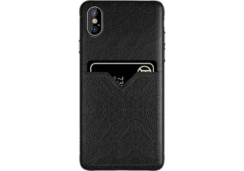 Luxe Cardslot Card Case voor Apple iPhone X - iPhone XS | Hoesje | Hoogwaardige PU Leren Back Cover | Wallet | Pasjeshouder | Zwart