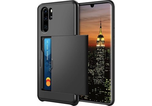 Huawei P30 Pro Backcover | Zwart | Pasjeshouder | Zwart