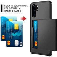 Huawei P30 Pro Backcover | Zwart | Pasjeshouder | Zwart