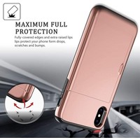 Apple iPhone X - XS Backcover | Roze | Pasjeshouder | TPU - Hard PC