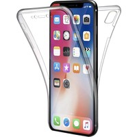 Apple iPhone X - iPhone XS Case - Transparant Siliconen - Voor- en Achterkant - 360 Bescherming - Screen protector hoesje - (0.4mm)