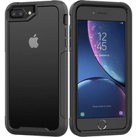 Apple iPhone 7 Plus - iPhone 8 Plus Backcover - Zwart - Shockproof Armor - Hybrid - 3 meter drop tested