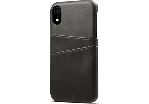 Card Case voor Apple iPhone XR | Zwart | PU Leren Back Cover | Wallet | Pasjeshouder