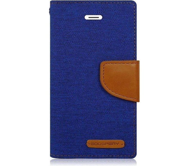 Luxe Denim Book case voor Apple iPhone 6 - iPhone 6s - Blauw - Spijkerstof - Portemonnee hoesje