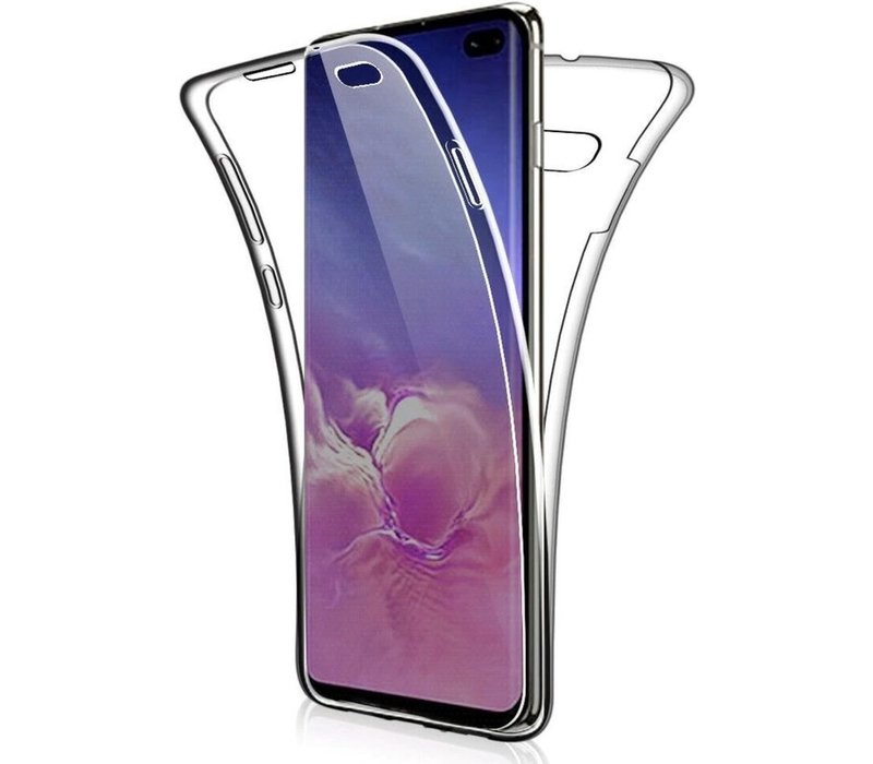 Samsung Galaxy S10 Case - Transparant Siliconen - Voor- en Achterkant - 360 Bescherming - Screen protector hoesje - (0.4mm)