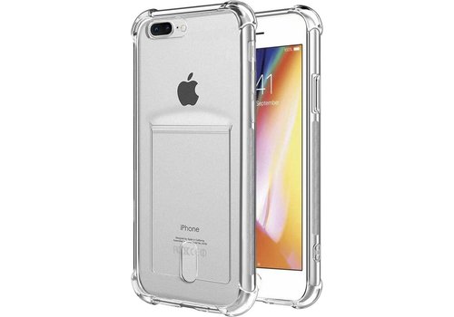 YPCd� Apple iPhone 7 Plus - 8 Plus Pasjeshouder - Shock Case Transparant