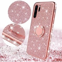 Glitter Back cover voor Huawei P30 Pro - Roze - Soft TPU - Magneet