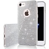 Luxe Glitter Back cover voor Apple iPhone 7 - iPhone 8 - Zilver - Bling Bling cover - TPU case