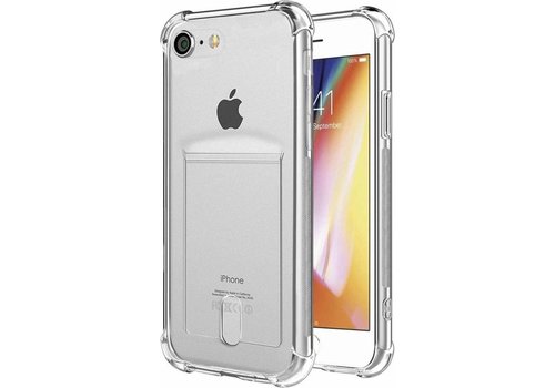 YPCd� Apple iPhone 7 - 8 Pasjeshouder - Shock Case Transparant