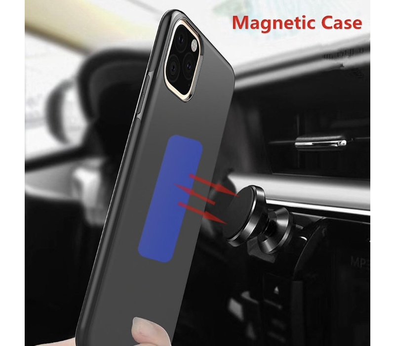 Magnetische Back cover voor Apple iPhone 11 Pro | Zwart | Soft TPU | Magneet ge�ntegreerd voor autohouder